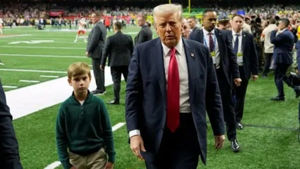 Ivanka Trump’s son Theodore’s behavior around grandpa Donald at Super Bowl catches netizens attention; ‘Little SS’