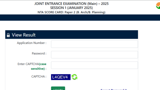 JEE Main 2025 paper 2 results declared at jeemain.nta.nic.in, direct link here
