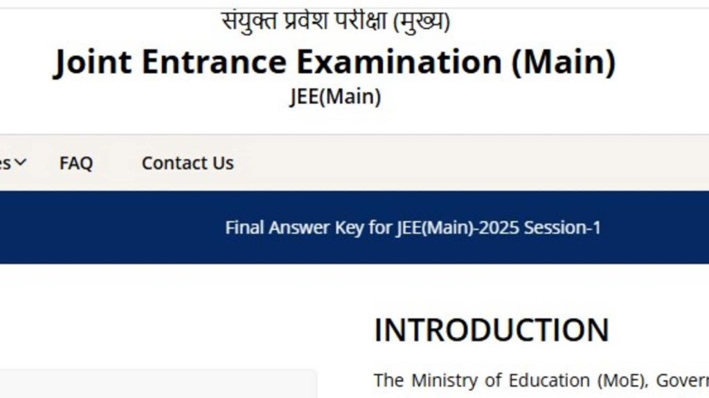 JEE Mains 2025 final answer key released at jeemain.nta.nic.in, download via direct link | Competitive Exams