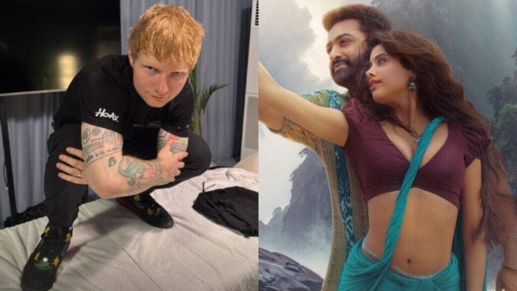 Jr NTR, Janhvi Kapoor react to Ed Sheeran singing Chuttamalle with Shilpa Rao: ‘Hearing you sing in Telugu is special’