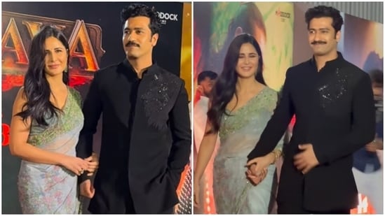 Katrina Kaif glows as she arrives for Chhaava screening with Vicky Kaushal; her floral chiffon saree is a show-stealer | Fashion Trends