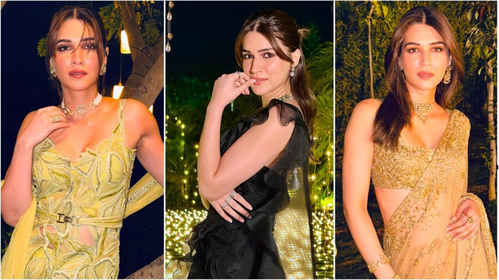 Kriti Sanon’s dreamy ethnic looks in black, green and golden prove she’s the most stylish wedding guest: See new pics | Fashion Trends