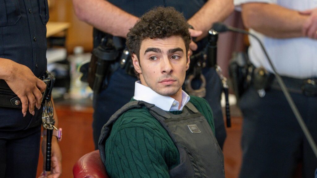 Luigi Mangione appears in Manhattan court in bulletproof vest as several female admirers gather