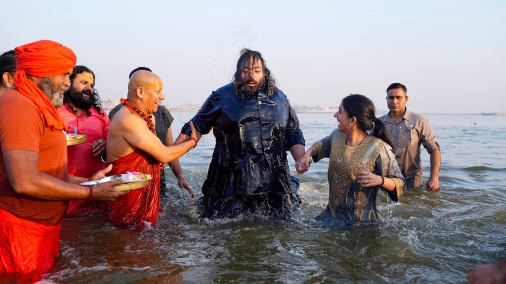 Mahakumbh: Mukesh Ambani, family take holy dip in Triveni Sangam | Photos