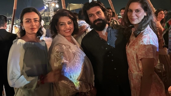 Namrata Shirodkar references RRR while posting pics with Ram Charan, Jr NTR from wedding in Abu Dhabi