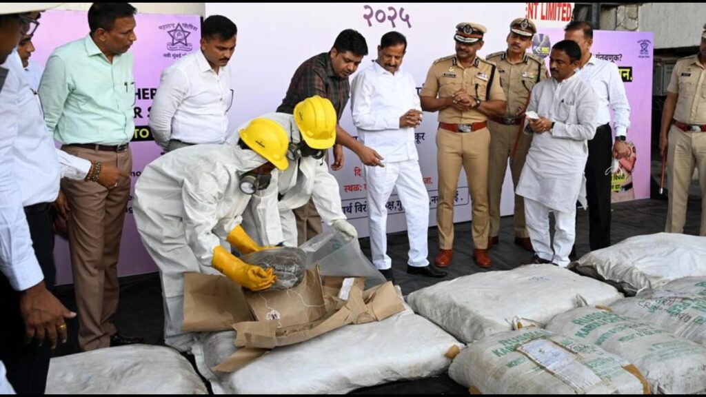Navi Mumbai police destroy drugs worth ₹10 cr | Mumbai news