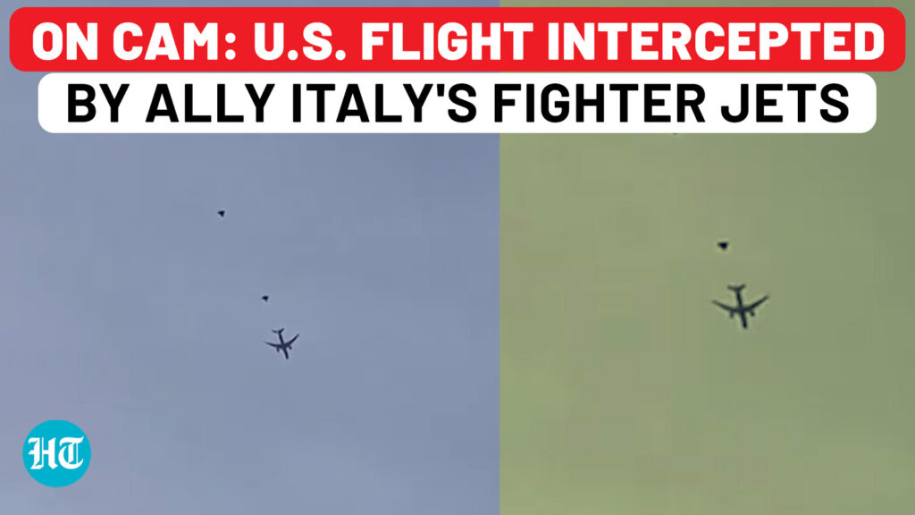 On Cam: US Passenger Flight Surrounded By Italian Fighter Jets, Forced To Land In Rome | Bomb Scare