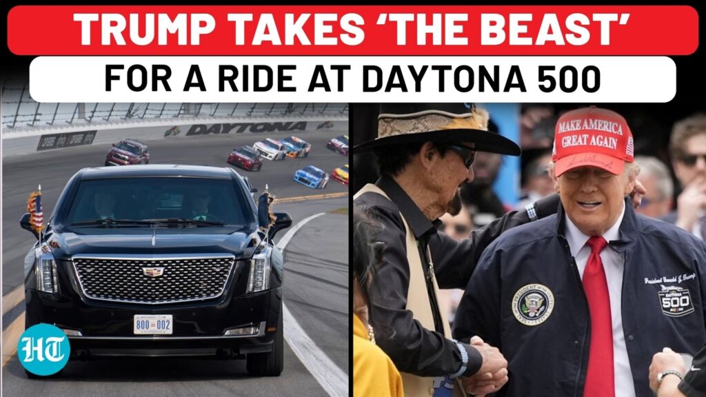 On Camera: Donald Trump Takes A Lap At Daytona 500 In His ‘Beast’; Shares This Special Message