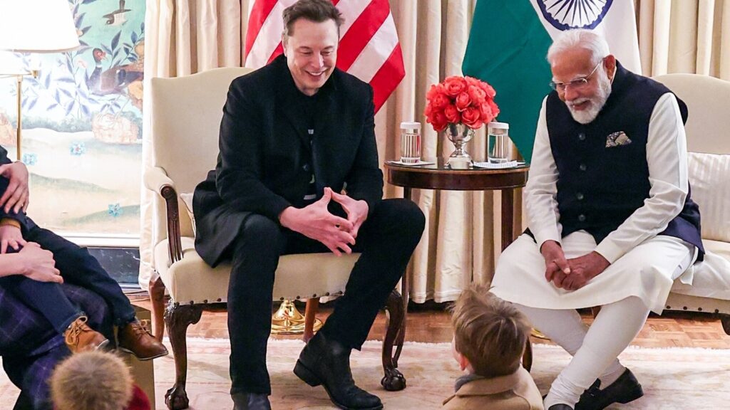 PM Modi meets Elon Musk, his son X Æ A-Xii, and Vivek Ramaswamy in Washington, DC | Photos