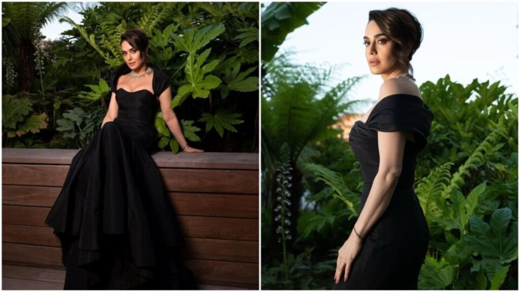 Preity Zinta looks stunning at 50, channels elegance in black gown and extravagant diamond necklace. See all the photos