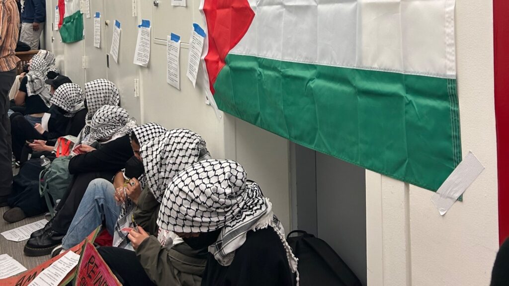 Pro-Palestine protesters storm Barnard College in NYC, stage protest at Milbank Hall| Videos