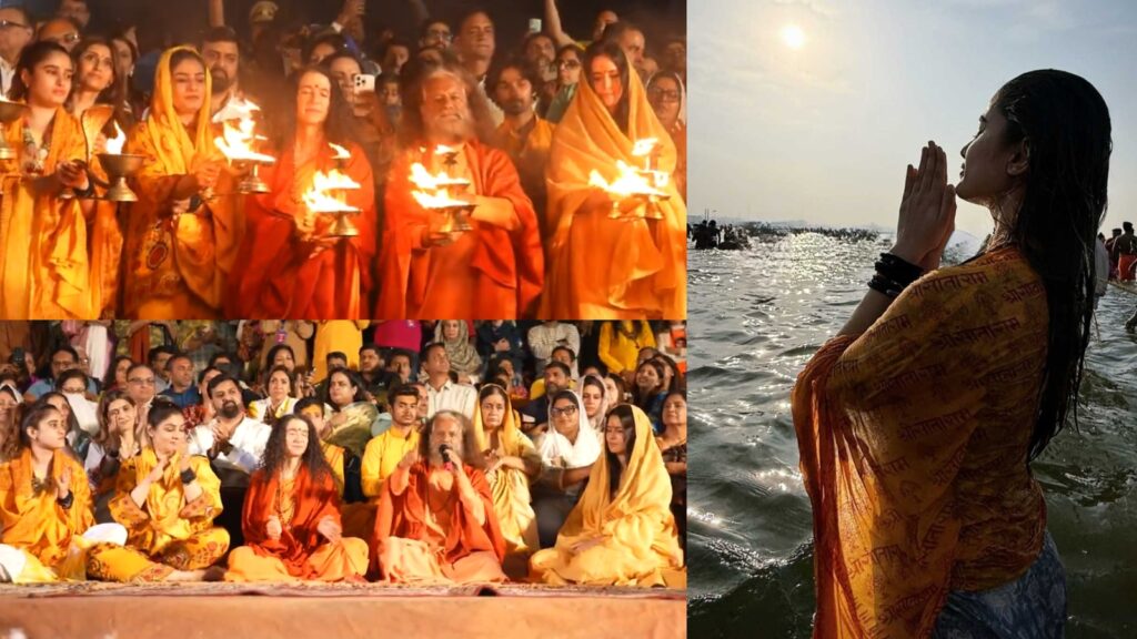 Rasha Thadani shares unseen pic after snaan at Maha Kumbh; performs aarti with Raveena Tandon, Katrina Kaif