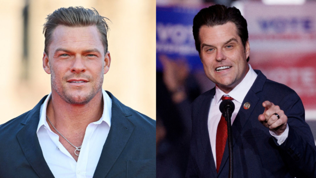 Reacher star Alan Ritchson says he and Matt Gaetz are ‘adversaries’
