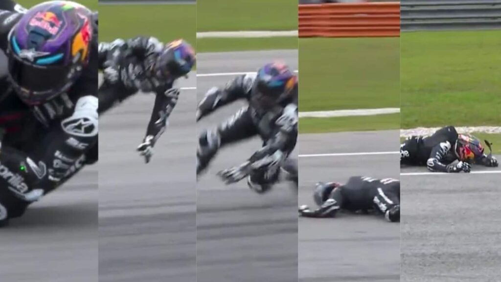 Reigning MotoGP champ Jorge Martin involved in freak crash, bones broken and helmet shattered in viral video