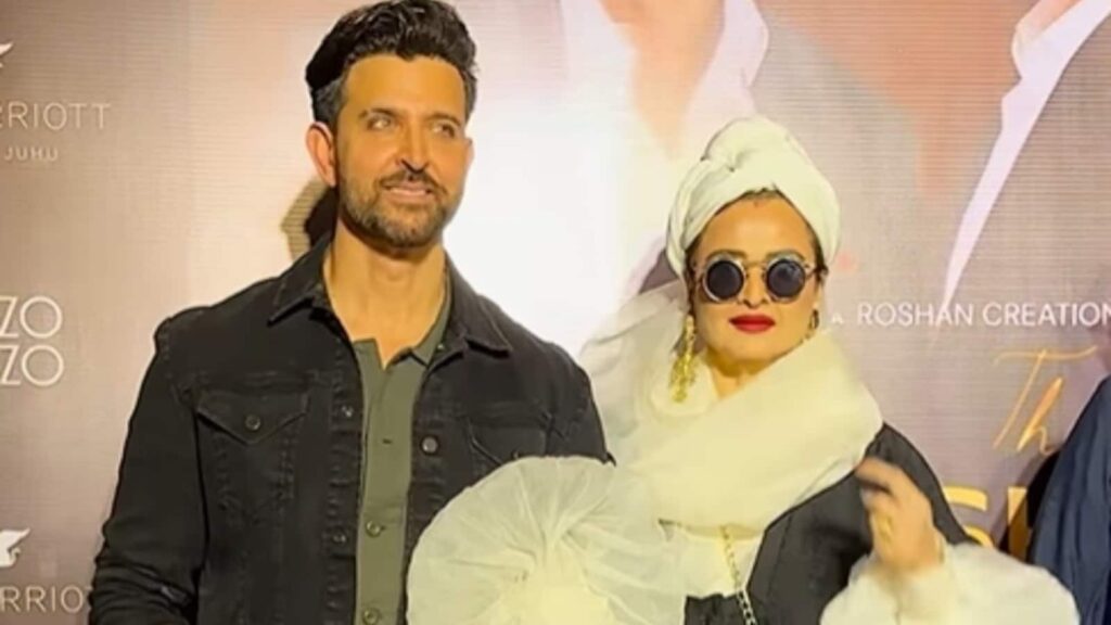 Rekha’s eccentric look at 70 for The Roshans bash leaves the internet divided: What do you think? | Fashion Trends