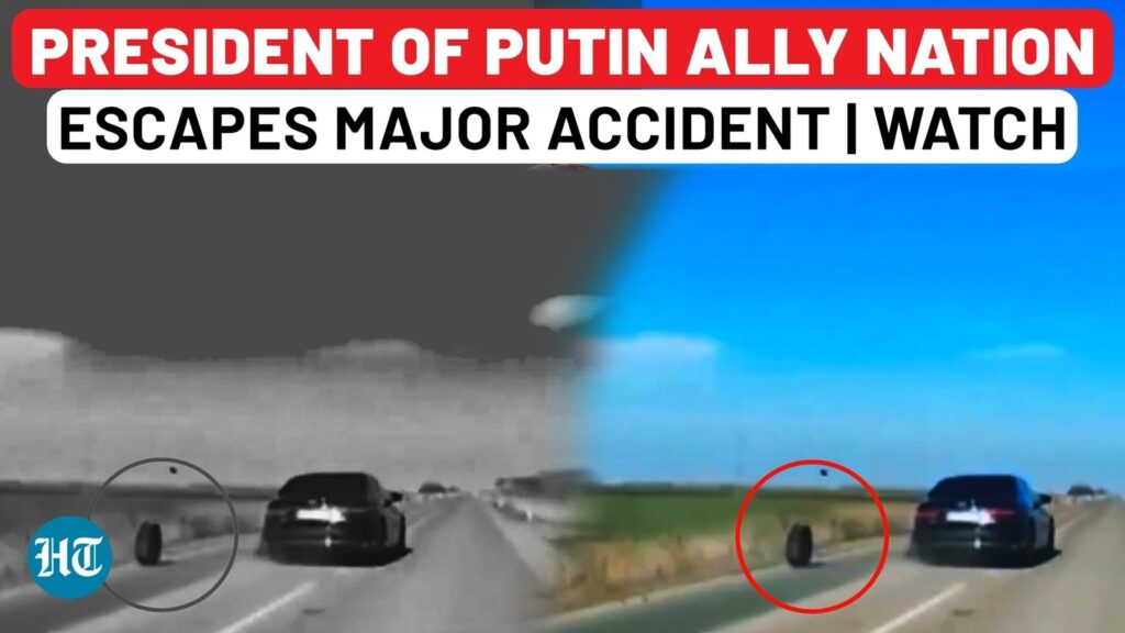 Russia Ally Nation President’s Car Runs On 3 Wheels After Tyre Comes Off In Huge Security Scare