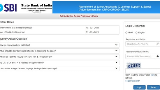 SBI Clerk Prelims Admit Card 2025 News Live: Junior Associate Prelims call letters released at sbi.co.in, direct link