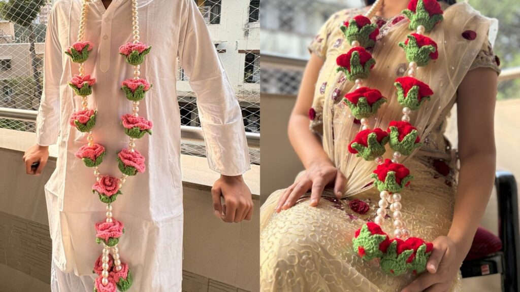 Say yes to crochet! The adorable new twist on wedding garlands this season