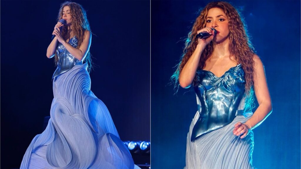 Shakira’s show-stopping Gaurav Gupta outfit took 600 hours to make; features metallic wolf breastplate, sculpted skirt | Fashion Trends