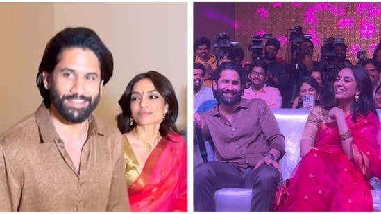 Sobhita Dhulipala can’t stop blushing as Naga Chaitanya calls her ‘bujji thalli’ at Thandel success meet. Watch