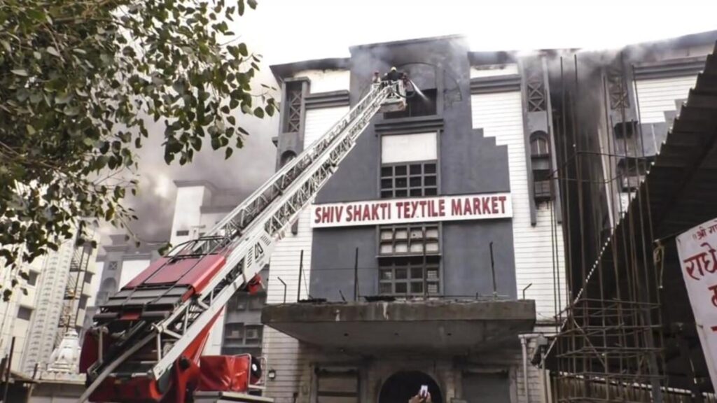 Surat textile market fire contained after 30 hours, over half the shops gutted | Latest News India