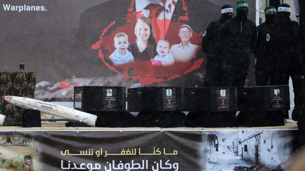 Tears and heartbreak: The homecoming of 4 Israeli hostages, in coffins