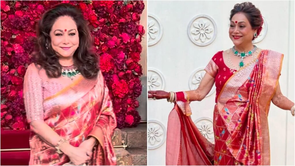 Tina Ambani makes a case for repeating outfits as she rewears her stunning red saree from 2022 at Aadar Jain’s wedding | Fashion Trends