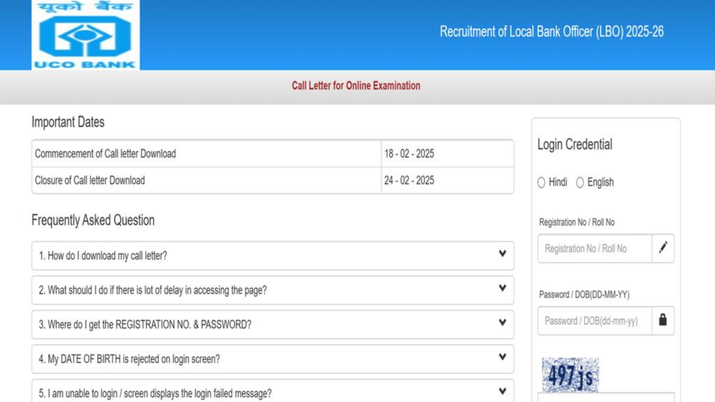 UCO Bank LBO Admit Card 2025 out at ucobank.com, download link here | Competitive Exams