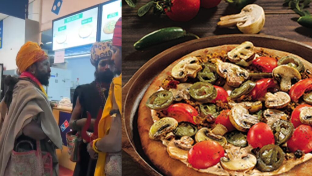 Woman films sadhus at a pizza shop in Prayagraj after Maha Kumbh, trolled for recording them; WATCH the viral video