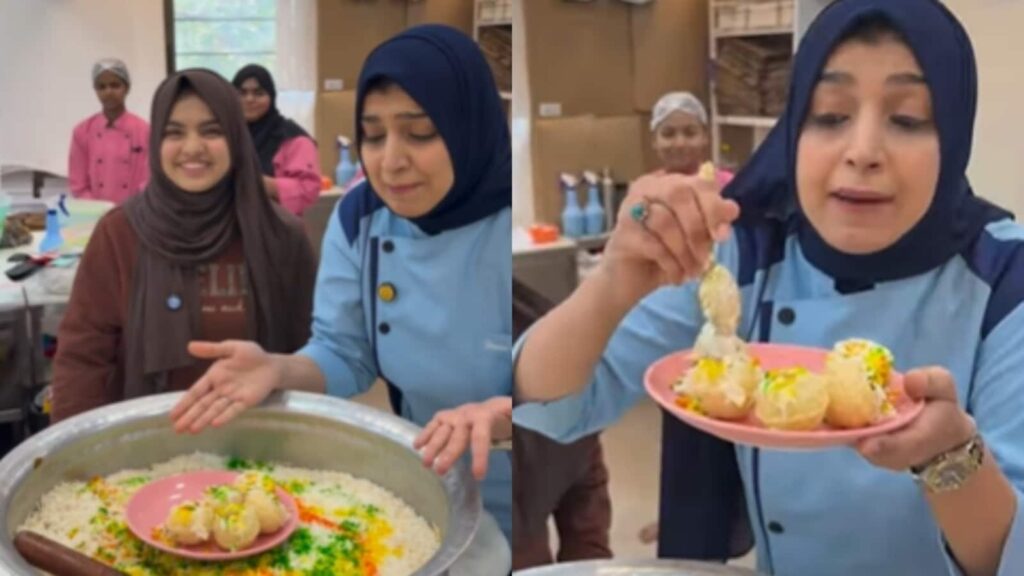 Woman introduces pani puri biryani in viral video, internet is disgusted: ‘Hadh hogai’ | Trending