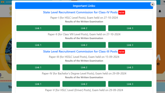 ADRE Result 2025 Out Live: SLRC Assam grade 3, 4 results announced, direct links