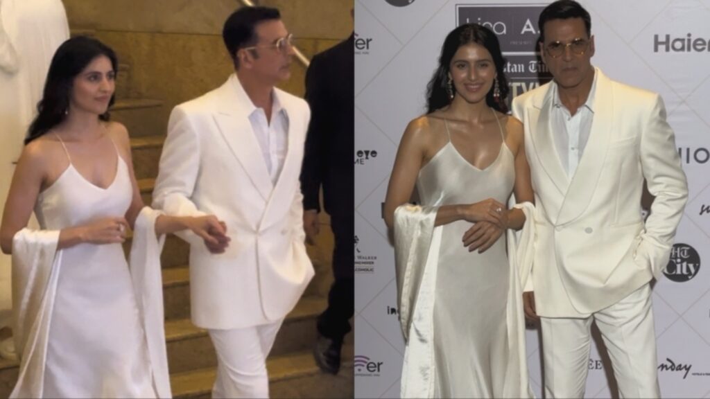 Akshay Kumar holds niece Simar Bhatia’s hand as they arrive at HT India’s Most Stylish Awards, poses with her for pics | Bollywood