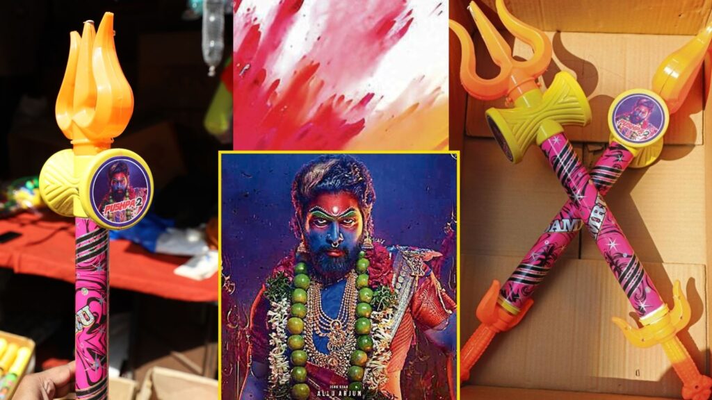Allu Arjun’s Pushpa 2 fever colours Holi: Trishul pichkaris fly off the shelves in Delhi!