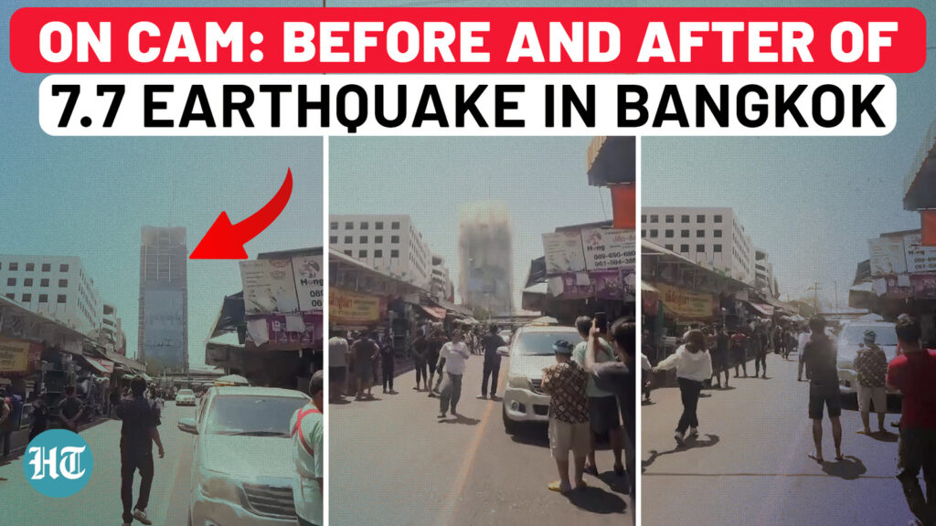 Bangkok earthquake: aftermath of skyscraper collapsing during 7.7 magnitude earthquake in Thailand