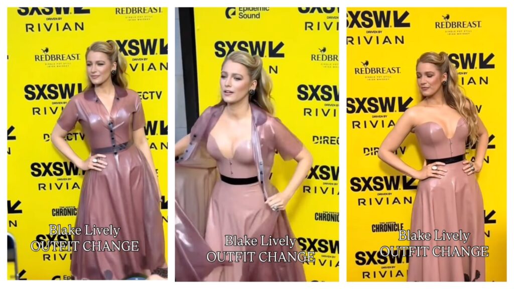 Blake Lively does a quick little outfit change on the red carpet as she attends Another Simple Favor SXSW premiere | Hollywood