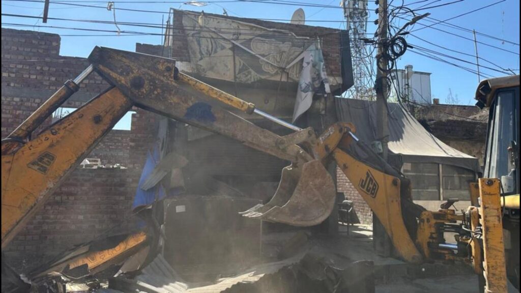 Bulldozer justice: Punjab Police raze drug peddler’s property in Jalandhar