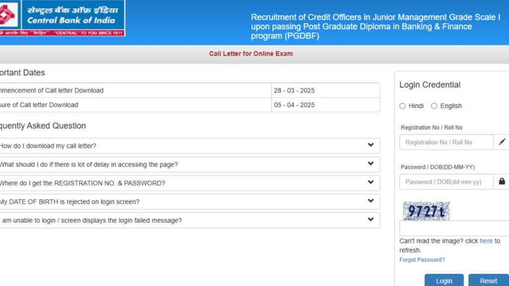 Central Bank of India Credit Officer Exam 2025 admit cards released at centralbankofindia.co.in, direct link here | Competitive Exams