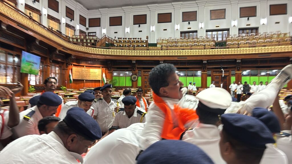 Chaos in Karnataka assembly: 18 BJP MLAs suspended for six months over ‘disrespecting’ the Chair | Bengaluru