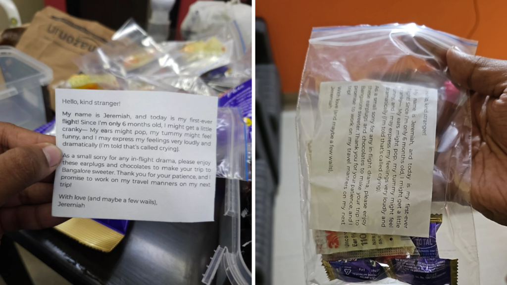 Couple’s sweet gesture for baby’s first flight earns praise from pilot, crew: ‘Sorry for the wails’ | Trending