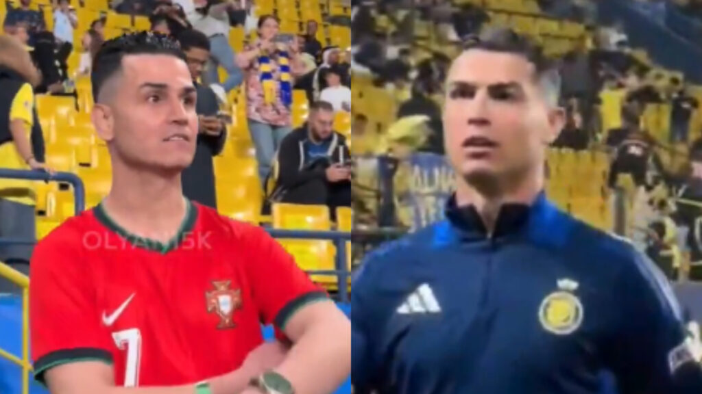 Cristiano Ronaldo teases lookalike as ‘very ugly’ in lighthearted exchange during warmup match. Video | Trending