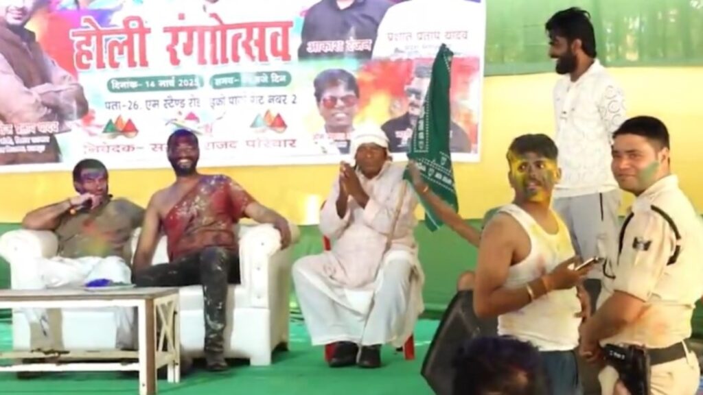 ‘Dance or I’ll suspend you’, Tej Pratap tells cop at Holi event, BJP says that’s ‘RJD culture’ | Latest News India