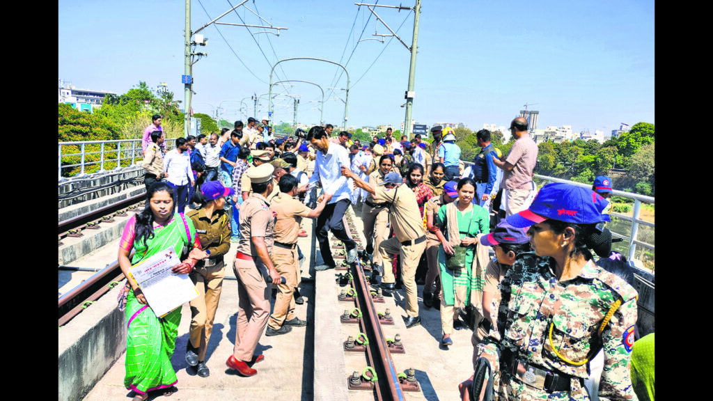 FIR against NCP (SP) workers for disrupting Pune Metro services; one suspended
