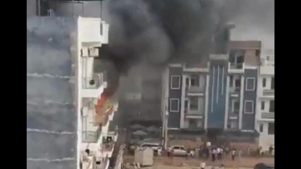 Fire at girls’ PG in Gr Noida, one falls from second floor balcony during rescue