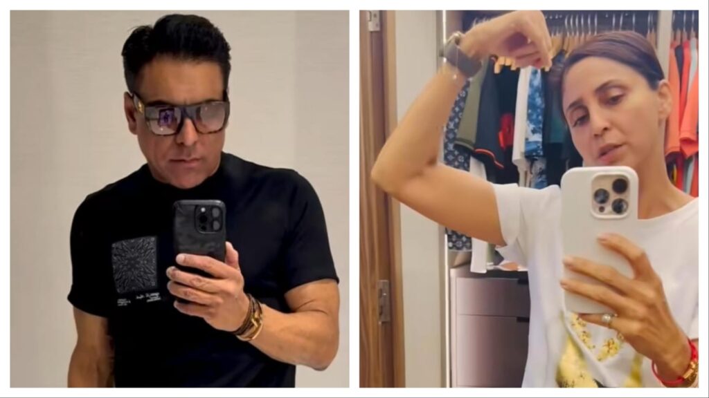 Gautami Kapoor trolls husband Ram Kapoor by recreating weight loss video. Check out his reaction