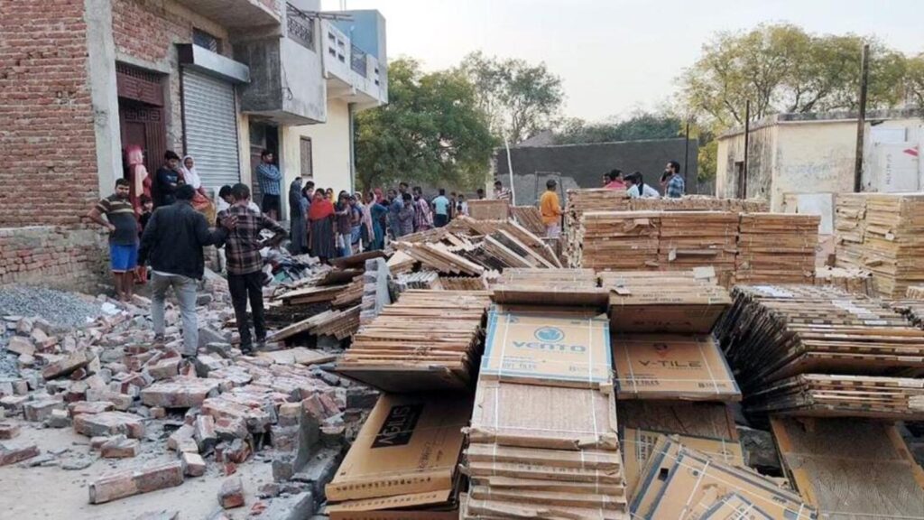 Ghaziabad warehouse wall collapses; boy killed, mother hurt