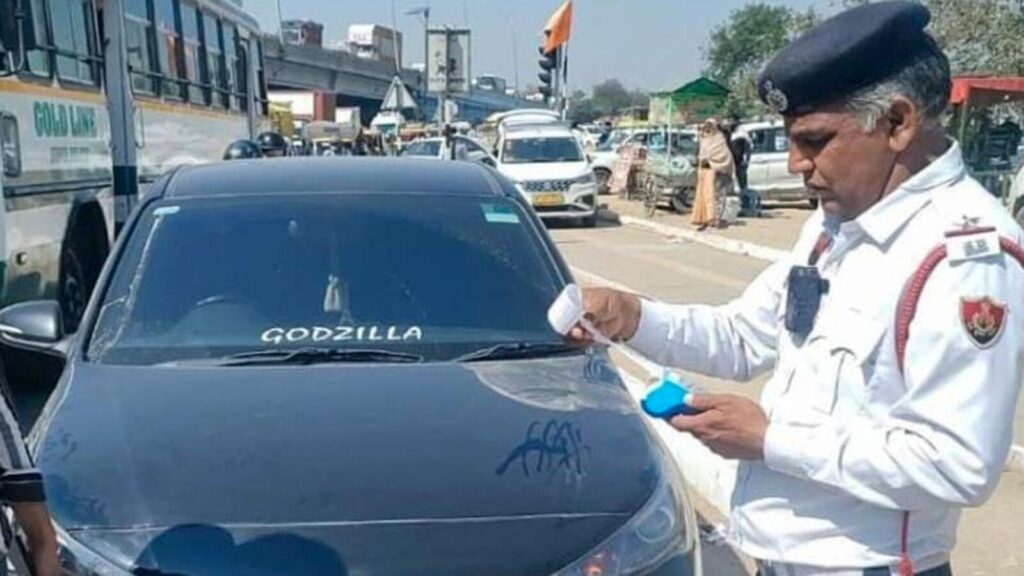 Gurugram police crack down on vehicles without registration plates