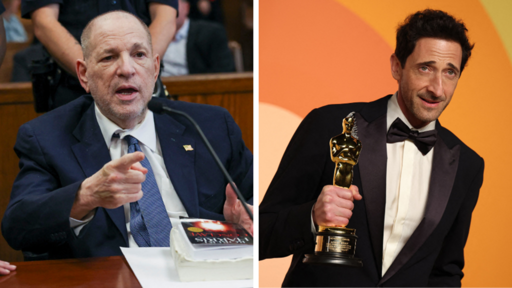 Harvey Weinstein reacts to Adrien Brody’s Oscars speech that had a shoutout to his kids with Georgina Chapman | Hollywood
