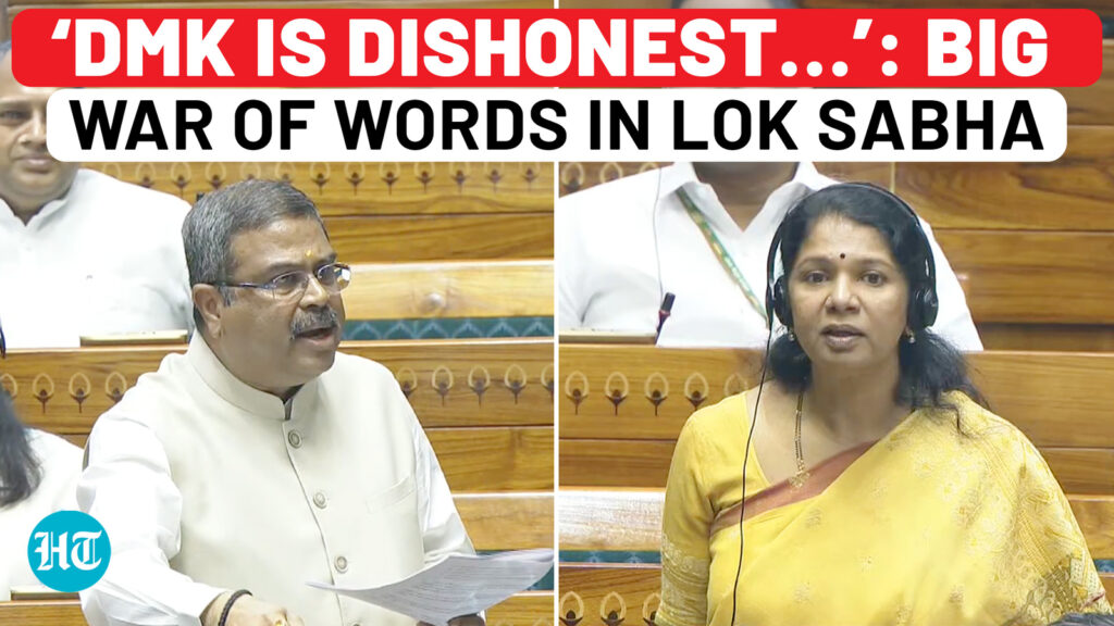 Hindi Imposition Row: Union Minister Calls DMK ‘Dishonest’, Kanimozhi Fires Back | Lok Sabha