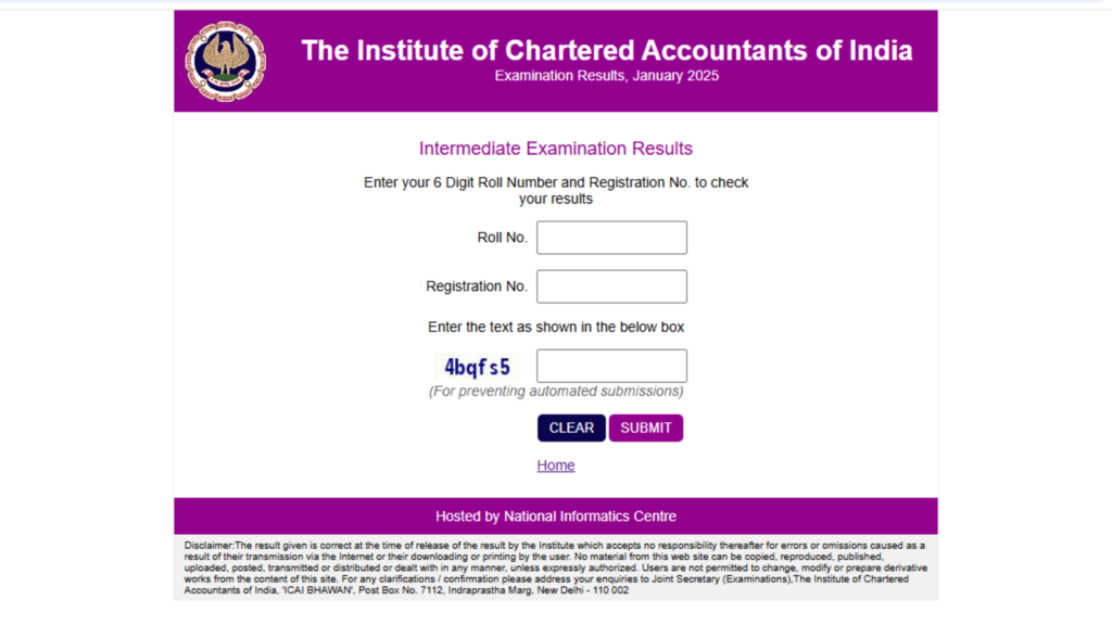 ICAI CA Intermediate Results 2025 declared at icai.nic.in, download via direct link here