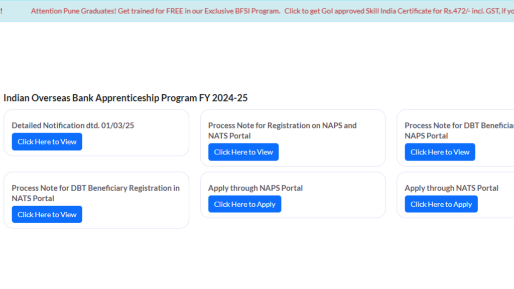 Indian Overseas Bank Apprentice Recruitment 2025: Last day to apply for 750 posts at iob.in, here’s the direct link